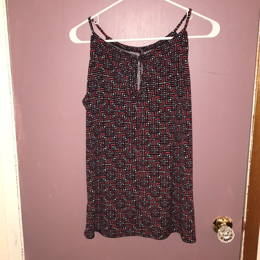 Sleeveless top with eyelet